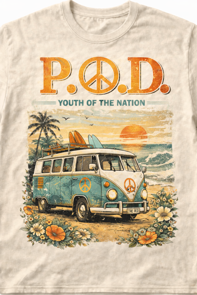 🌊 Playera P.O.D. – Youth Of The Nation Vintage Edition